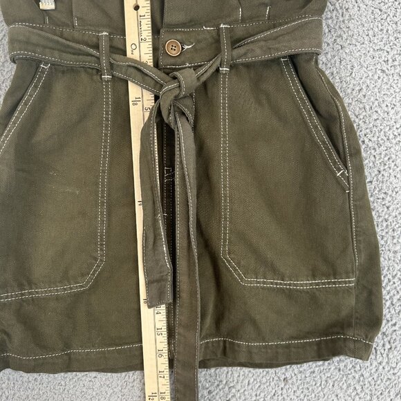 Free People l Splendor In The Grass Army Green Mini Skirt Size Medium 30" - Picture 5 of 6